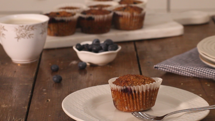Blueberry quinoa muffins