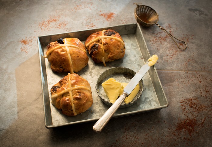 Orange chocolate hot cross buns