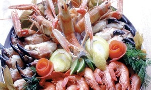 Chargrilled Dublin bay prawns with langoustines and crab claws