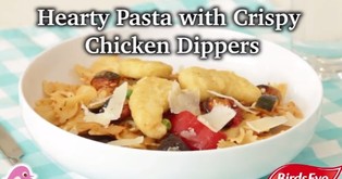 Hearty Pasta with Crispy Chicken Dippers