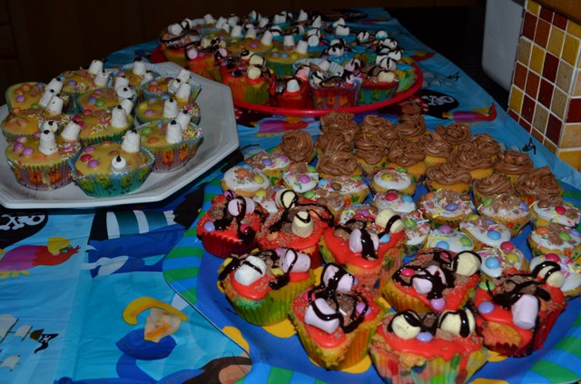 Rainbow fairy cakes