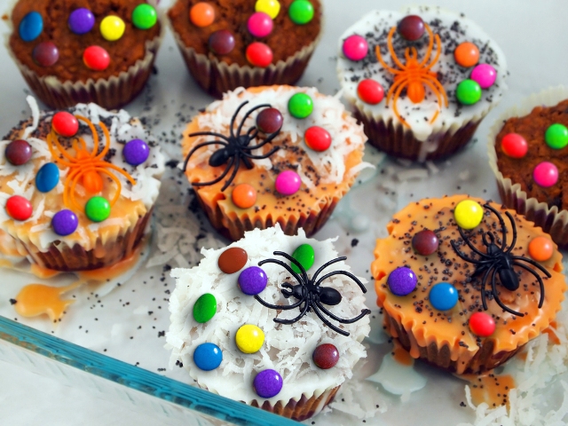 Halloween spider cupcakes