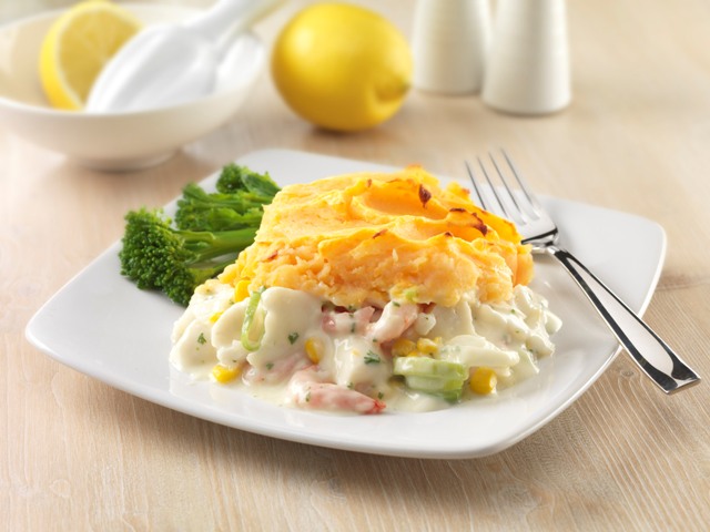 Fish and leek pie