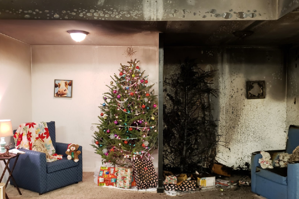 Danger Alert: This video highlights why you need to water your Christmas tree