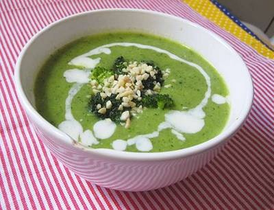 Broccoli and cheddar soup with cheddar scones