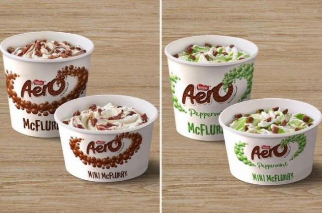McDonalds Aero and Mint Aero McFlurry ice creams are FINALLY back