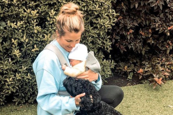 Gemma Atkinson proves its safe to have her dogs near baby Mia