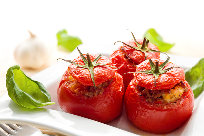 Savoury stuffed tomatoes