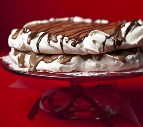 Chocolate meringue torte