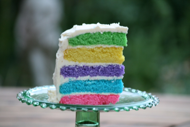 Rainbow layer cake