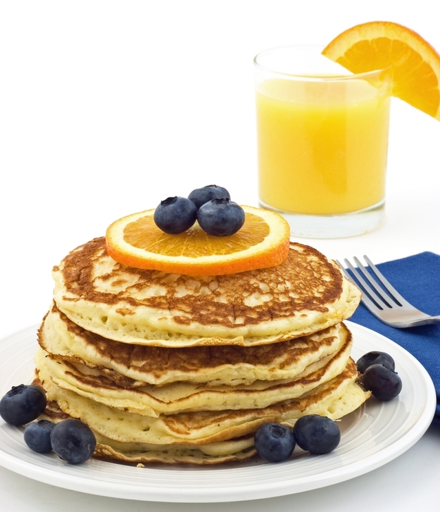 Gluten and dairy free blueberry and coconut pancakes