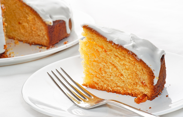 Easter orange cake with lemon icing