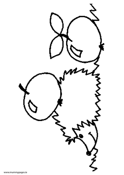 Hedgehog Colouring Page