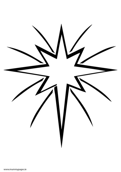 christmas star coloring pages