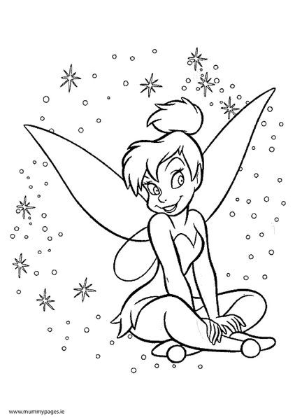 Disney Tinkerbelle Colouring Page
