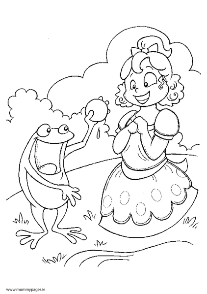 The Princess & The Frog Colouring Page