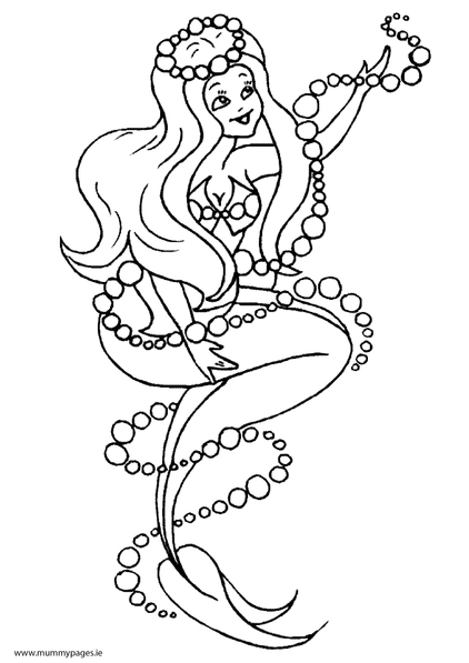 The Little Mermaid Colouring Page