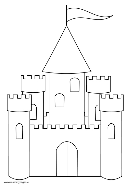 Fairytale castle Colouring Page