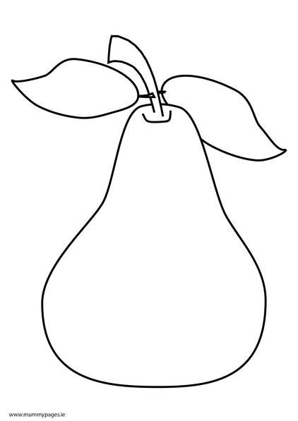 Pear Colouring Page