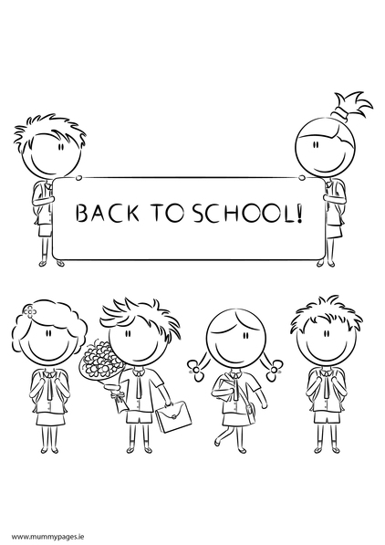Back to school Colouring Page