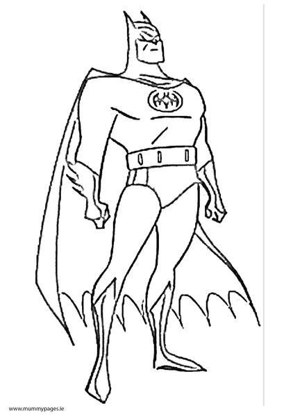 Batman Colouring Page | MummyPages.ie