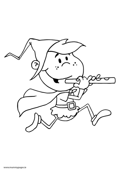 Running piper Colouring Page