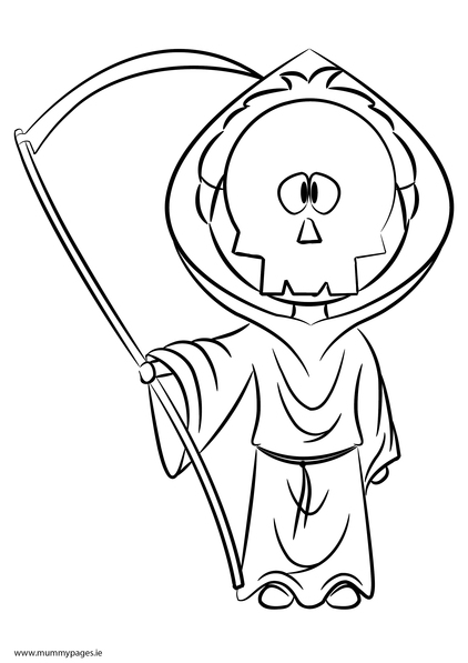 coloring pages of the grim reaper
