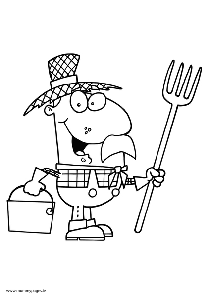 Download Farmer Colouring Page | MummyPages.ie