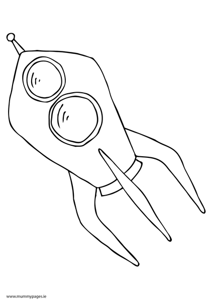 Rocket Colouring Page