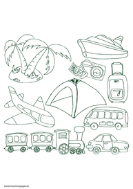 Transport - plane, train, car, bus and boat