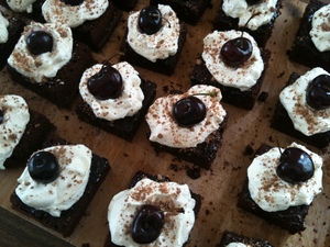 Black forest tray bake