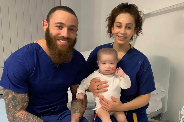 Reality star Ashley Cain takes baby Azaylia home revealing she only has days to live