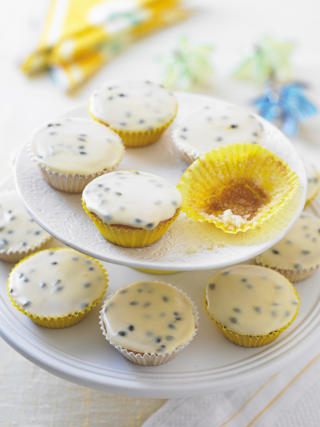 Passion fruit fairy cakes