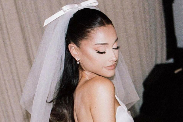 Pics: Ariana Grande shares first wedding snaps and we adore her gown