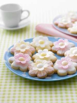 Wafer daisy cookies
