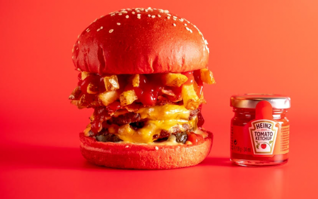 Heinz & Wowburger bring red tomato ketchup burger to restaurants!
