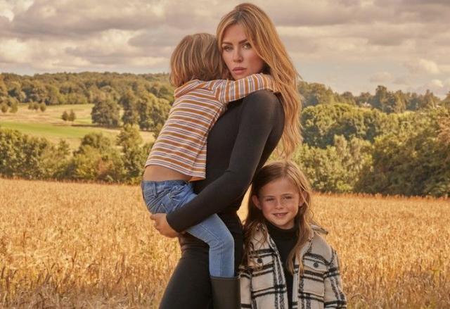 Abbey Clancy & her kids model Tescos F&F Autumn Winter collection 