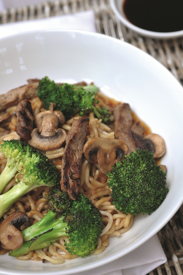 Beef and mushroom stir-fry