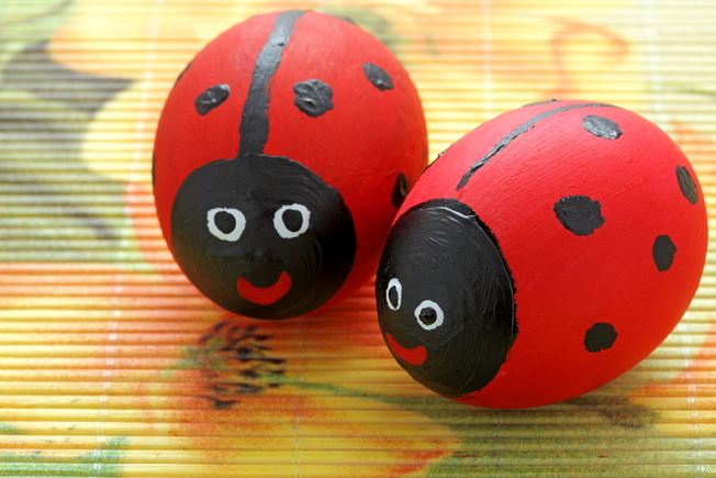 Ladybird Easter eggs