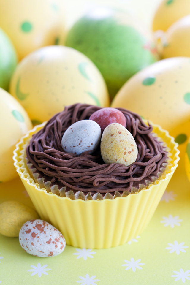 Chocolate fudge Easter cakes