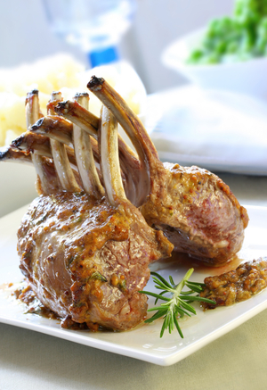 Rack of lamb with honey and soy marinade