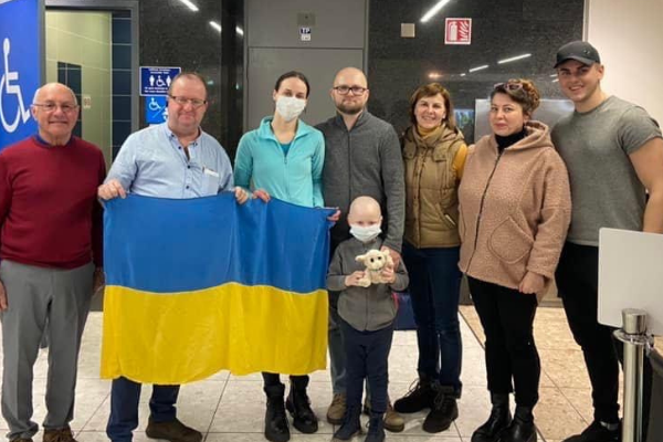 A 5-year-old Ukrainian boy with leukaemia has arrived in Ireland for treatment