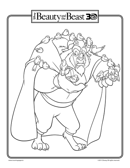 The Beast Colouring Page