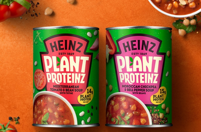 Heinz launches new soups packed with plant protein.