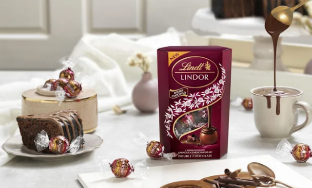 Lindt Lindor has launched a new truffle and its got double the chocolate!