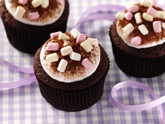 Hot chocolate cupcakes