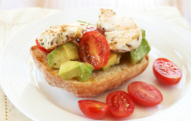 Chicken and avocado ciabattas