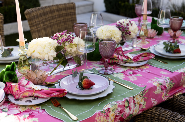 Delightful new spring tablescapes for spring by Hostaro Tableware.