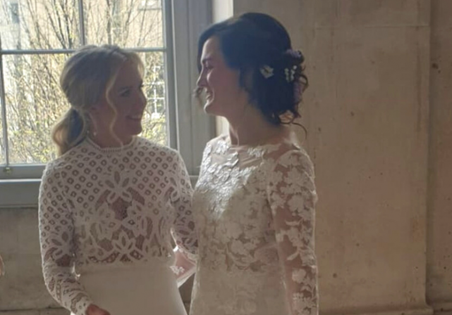 Kellie Harrington looked absolutely stunning as she married Mandy Loughlin