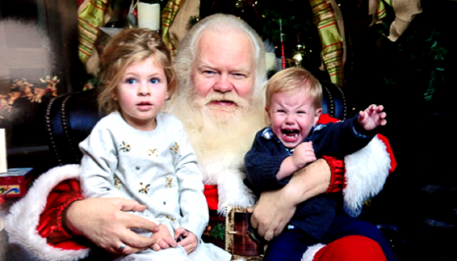 Christmas cheer? Santa has put the FEAR of god into these twelve kids